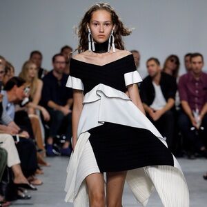 Proenza Schouler Black & White Asymmetrical Top
